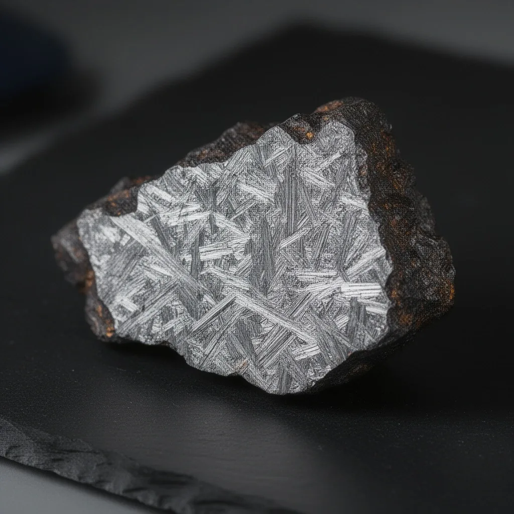 Fragmento de meteorito en laboratorio