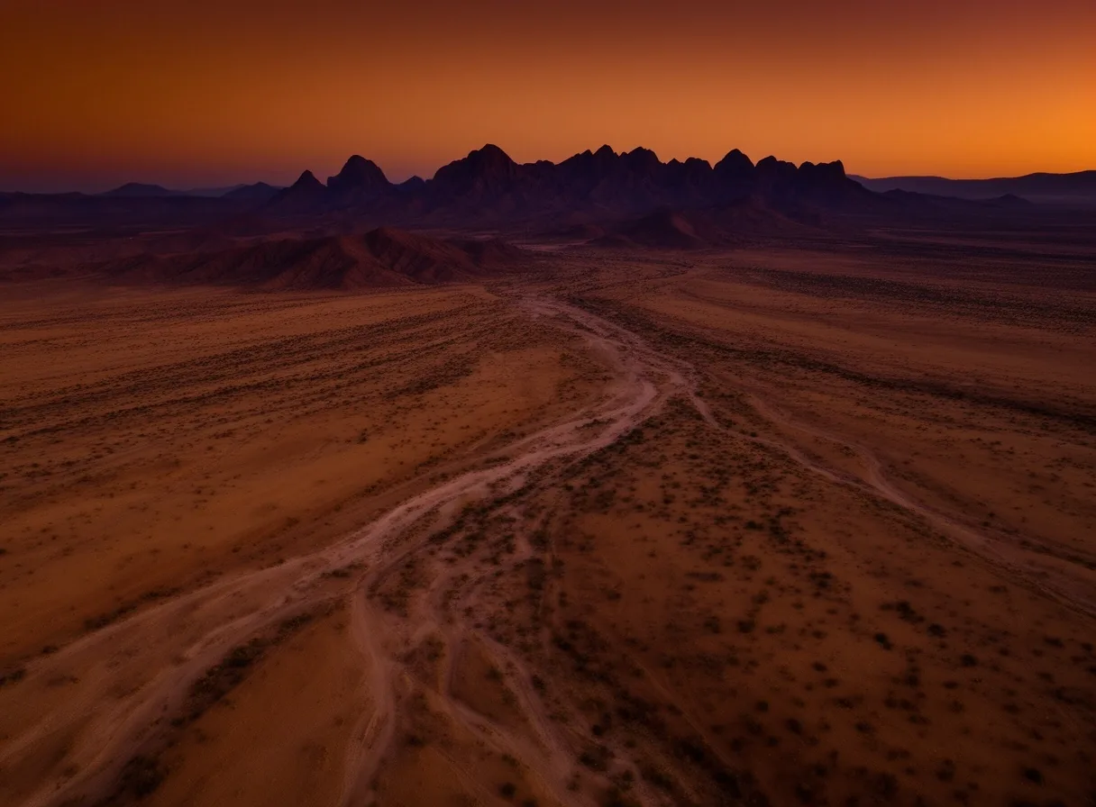 Paisaje árido de la región de Cuyo