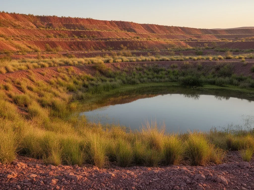 Sitio minero en proceso de remediación ambiental