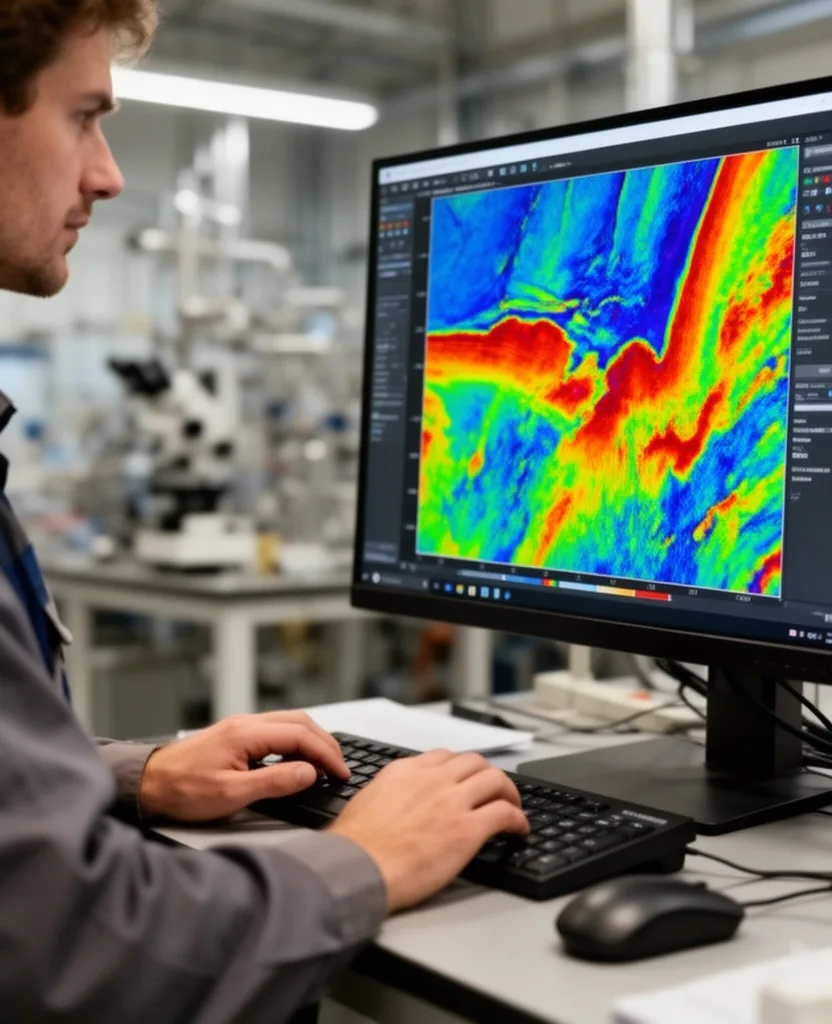 Visualización de datos geofísicos en pantalla de análisis sísmico