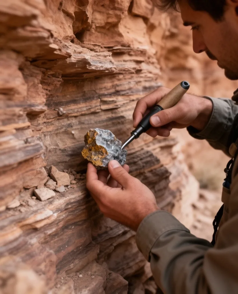 Excavación paleontológica en sedimentos patagónicos
